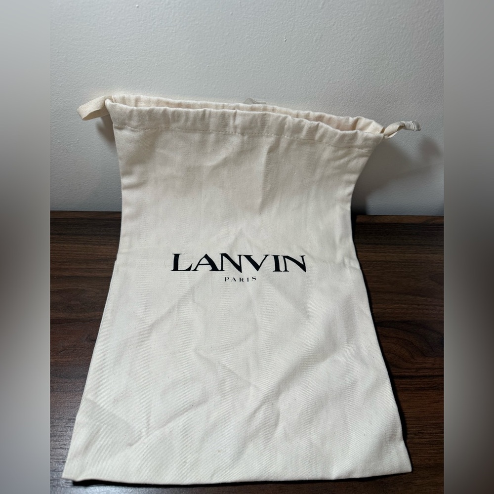 Lanvin Paris Dust Bag Cream Cotton 10.5x16